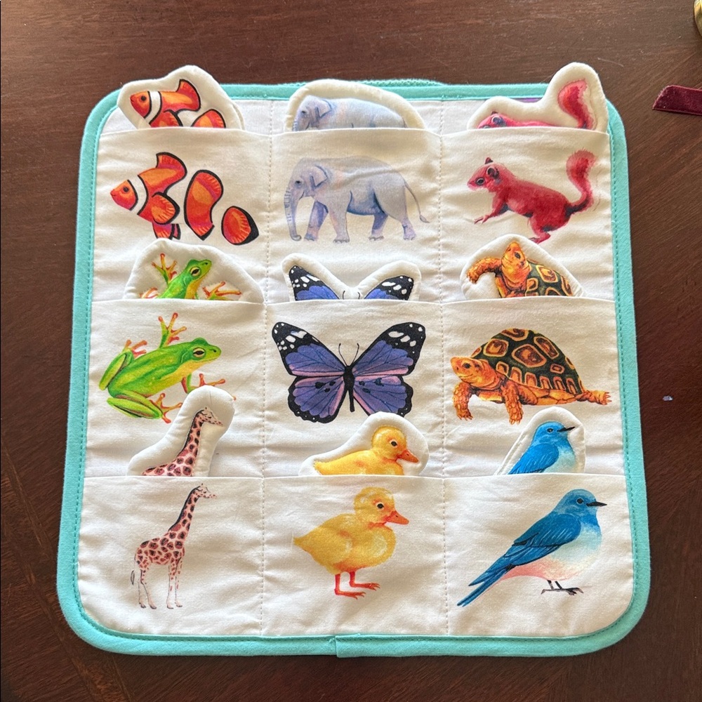 Lovevery quilted animal matching kit